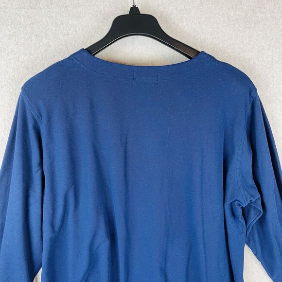 Kavio Designs Womans 2X Plus Blouse Embroidered Birds Blue Top Long Sleeve VTG - Picture 8 of 9